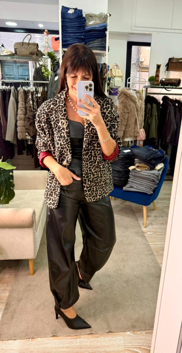 Blazer over fantasia animalier Susy mix