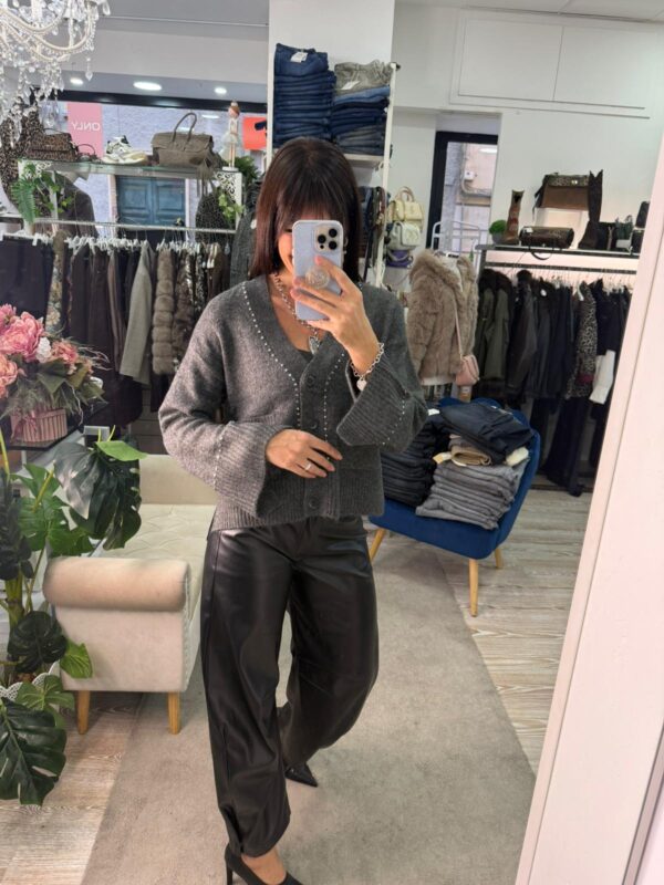Cardigan over con rifinitura in borchie Only - immagine 2