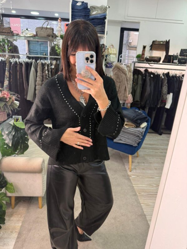 Cardigan over con rifinitura in borchie Only