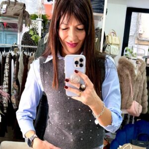 Gilet con perle Only