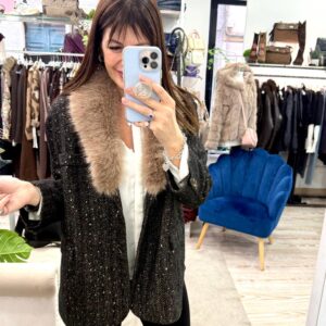 Blazer cappottino con ecofur