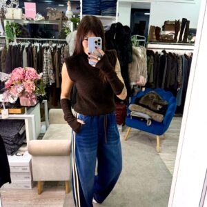 Jeans con coulisse e banda laterale Dixie