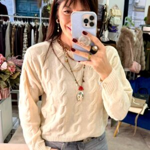 Maglione con trecce Only