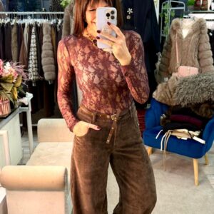 Pantalone balloon motel in velluto