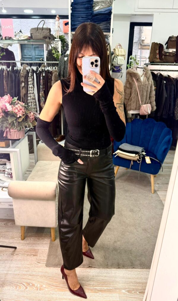 Pantalone baloon in simil pelle Brend