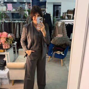 Pantalone gessato a completo Only