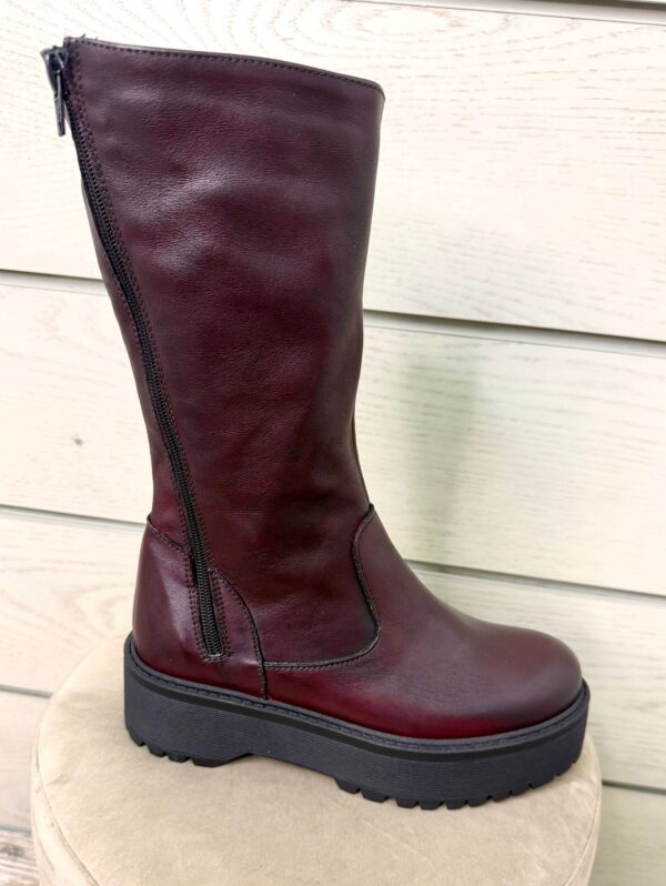 Stivale vera pelle con platform
