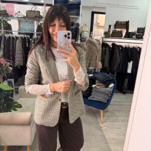 Blazer con inserti in suede Susy mix