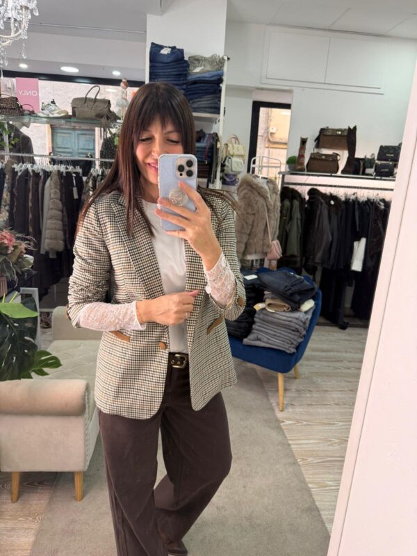 Blazer con inserti in suede Susy mix
