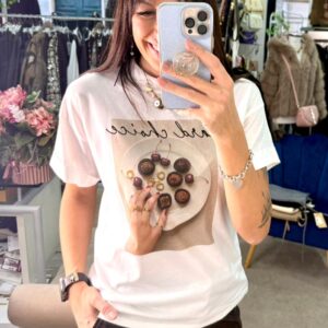 T-shirt con applicazioni e stampa dolce tavola Imperial