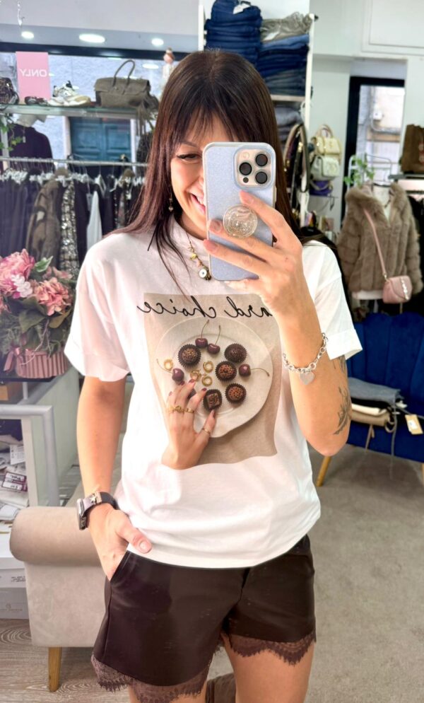 T-shirt con applicazioni e stampa dolce tavola Imperial