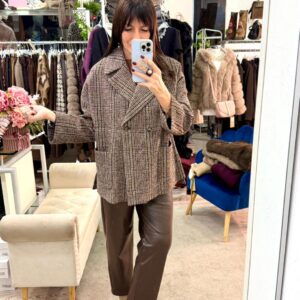 Cappotto in check doppio petto Brend