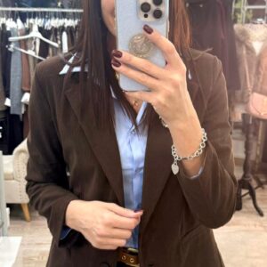 Giacca a velluto costine mono petto Brend