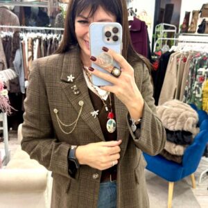 Blazer cappottino con Spille Dixie