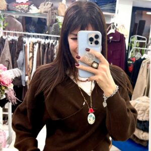 Pull in lana modello incrociato Susy Mix