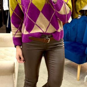 Maglione con rombi Motel