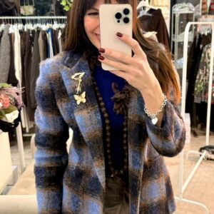 Blazer cappottino con spille Susy Mix