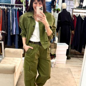 Pantalone balloon con cinta e catena Motel