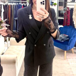Blazer con manica in pizzo Susy mix