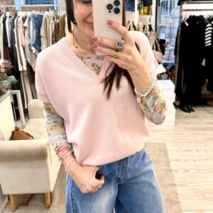 Gilet cotone smanicato Susy mix