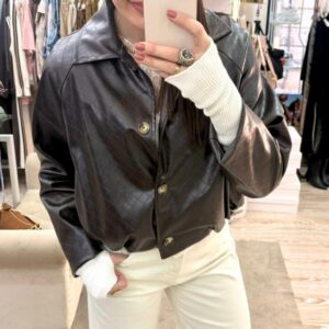 Bomber intreccio simil pelle Susy mix