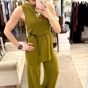 kontatto blusa in viscosa con cinta