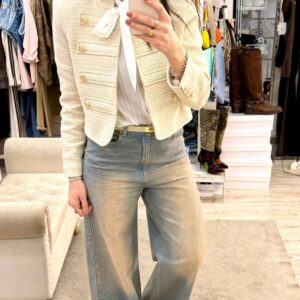 Jeans wide leg con sfumatura rosata Motel