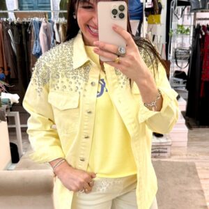 Giubbino denim con applicazioni Susy mix