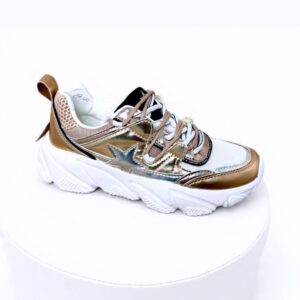 Sneakers Bianca e oro Shop art