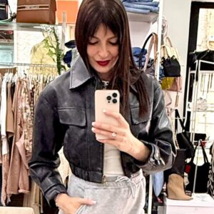 Chiodo pelle Susy mix