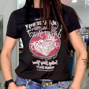 T-shirt stampa vintage rock cotone Only
