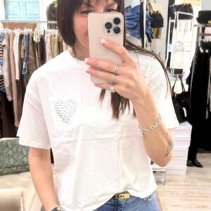 T-shirt ricamo borchie Only