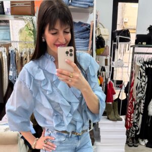 Camicia Lyocell micro applicazioni e rouge Kontatto