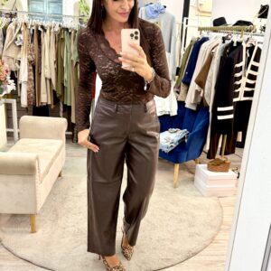 Pantalone bolloon in pelle