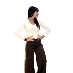 Pantalone con riga laterale Only