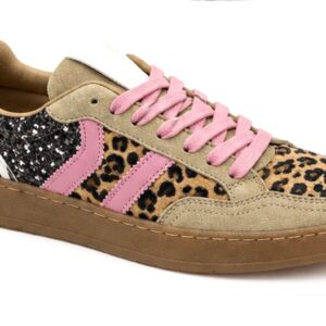 Sneakers Pink multicolor e animalier